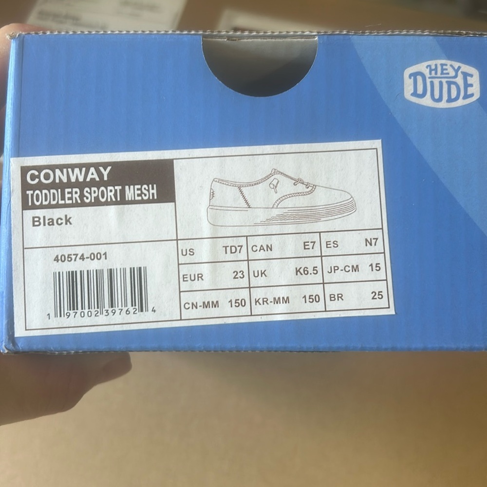 Hey Dude Toddler slip on sneakers BNIB